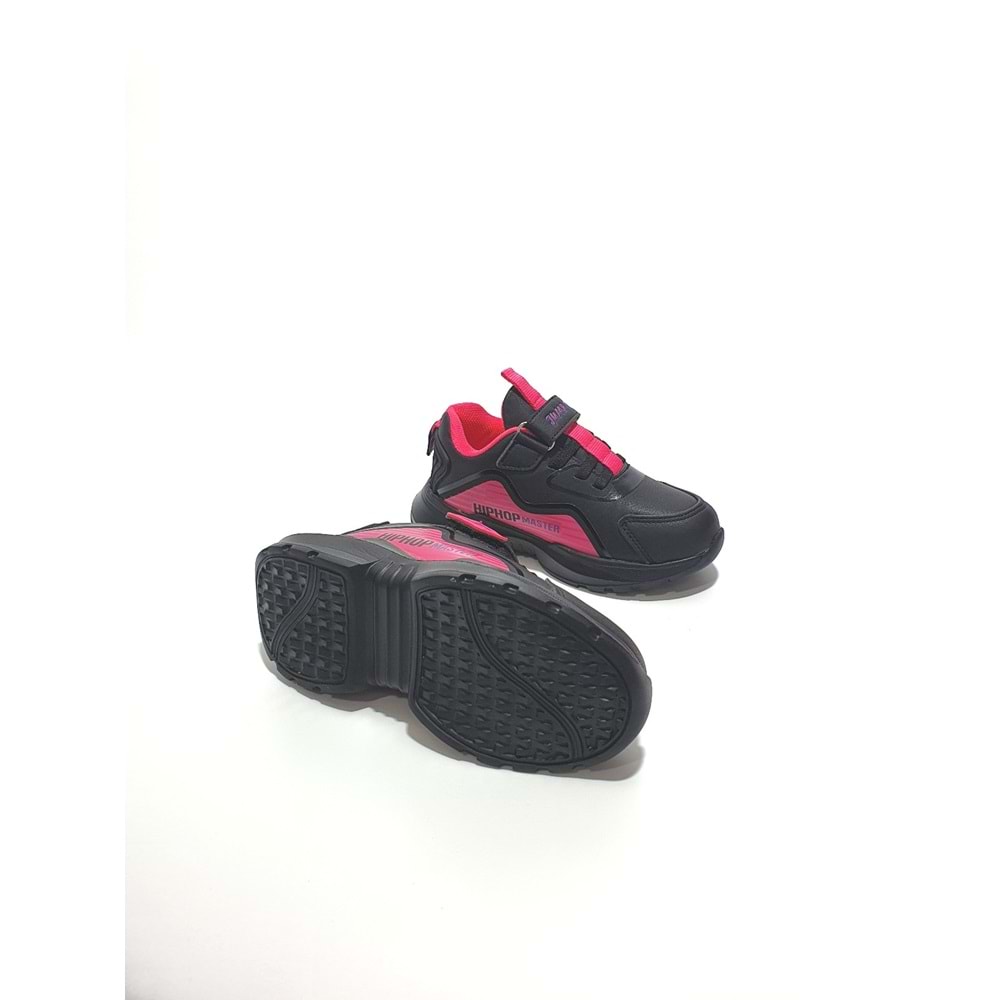 jump 25780 çocuk sneakers ayakkabı - siyah pembe - 26
