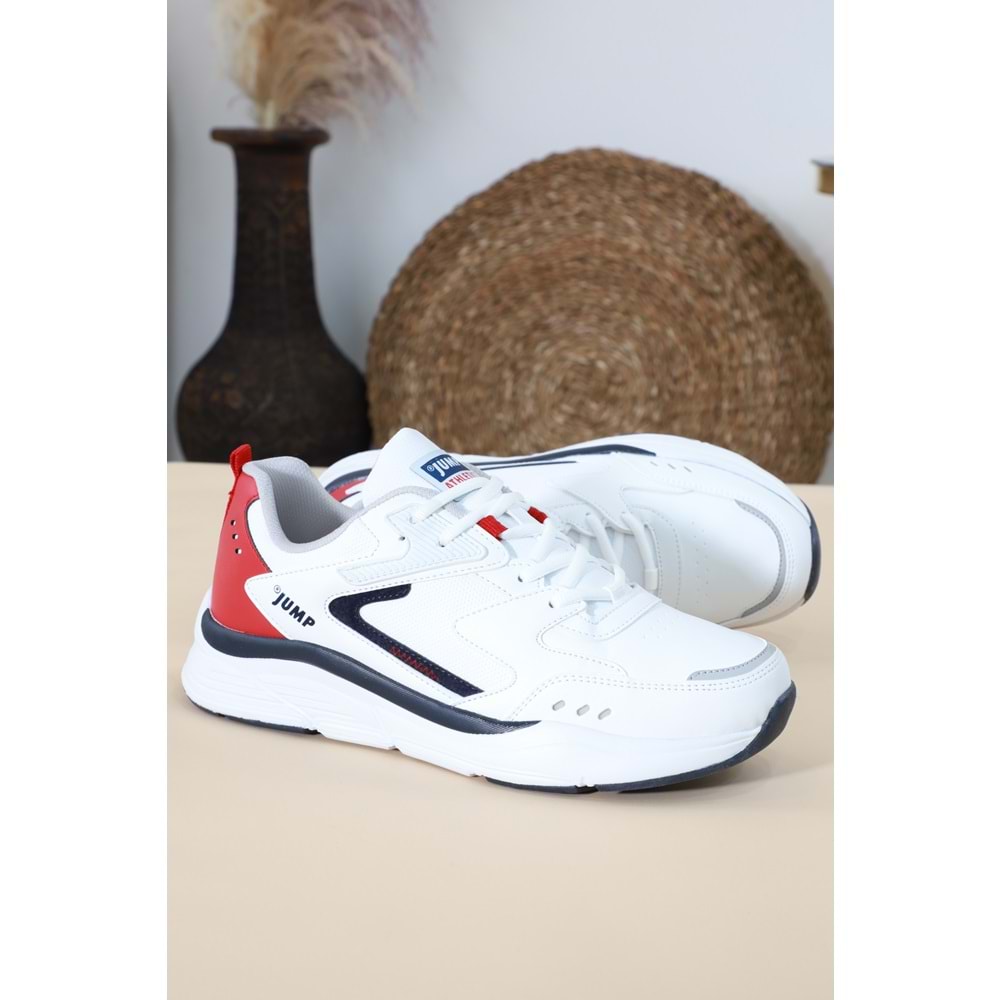 Konfores 1452-27705 Anatomik Taban Sneakers Ayakkabı - NKT01452-beyaz kırmızı-40