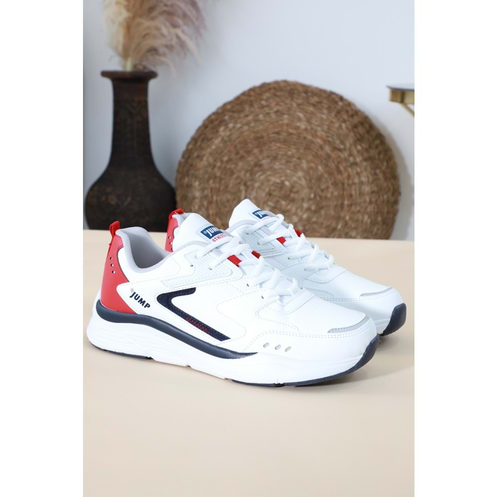 Konfores 1452-27705 Anatomik Taban Sneakers Ayakkabı - NKT01452-beyaz kırmızı-40