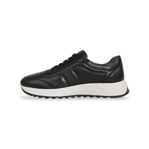 Konfores 1835-346497 Hakiki Deri Anatomik Tabanlı Erkek Sneakers Ayakkabı - NKT01835-siyah-43